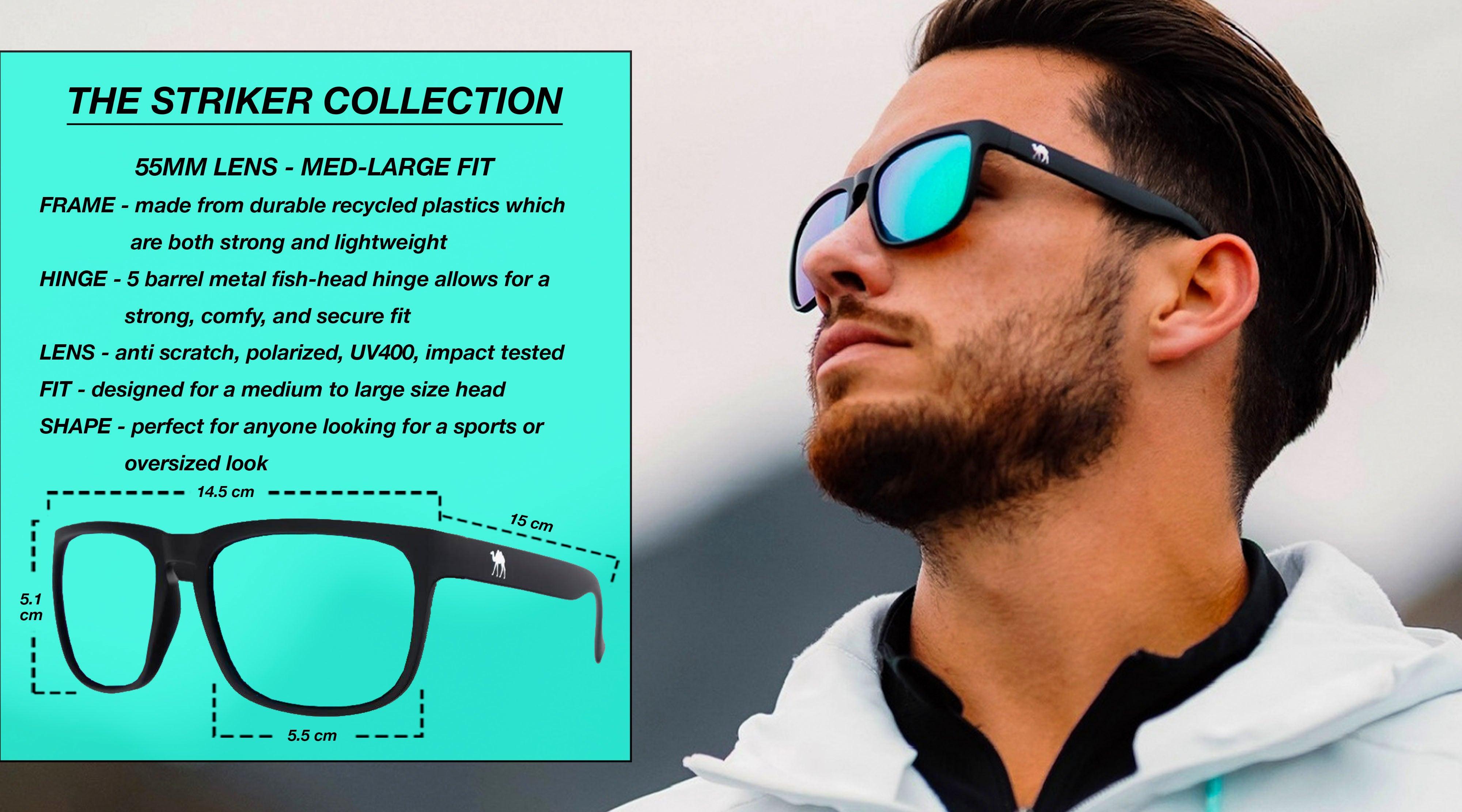 Fishing Running Mirrored Sun Glasses UV Protection Big Frame for